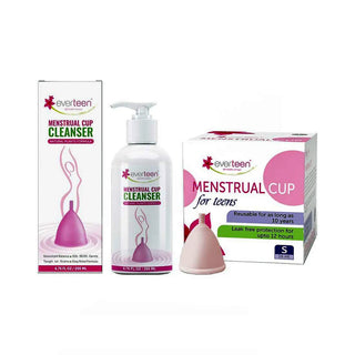 everteen Combo - Small Menstrual Cup and Menstrual Cup Cleanser for Periods in Women