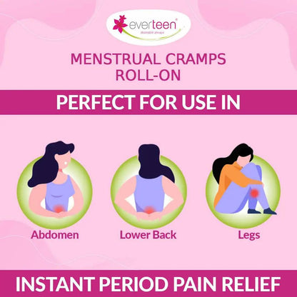 everteen Combo - XXL Neem Safflower Sanitary Pads and Menstrual Cramps Roll-On for Periods - 1 Each