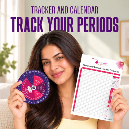 everteen Complete Period Vanity Kit – Pads, Panty Liners, Period Panty, Cramps Roll-On in Vegan Leather Vanity Bag