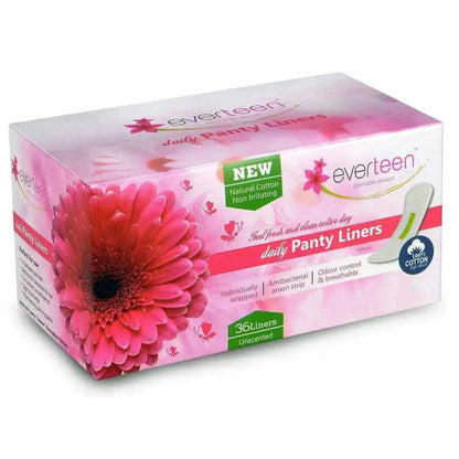 Buy 1 Pack of 36 everteen Daily Panty Liners for Vaginal Discharge and Urinary Incontinence in Women - everteen-neud.com