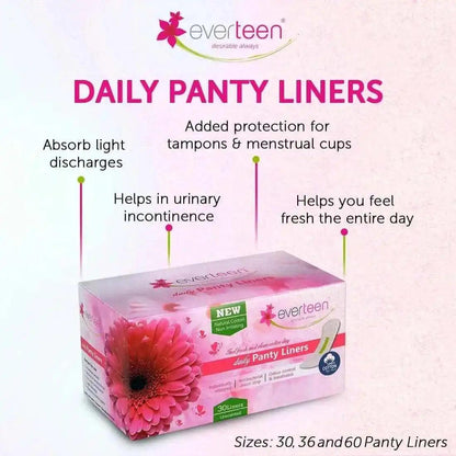 everteen Daily Panty Liners Absorbs Vaginal Discharge and Urinary Incontinence in Women - everteen-neud.com