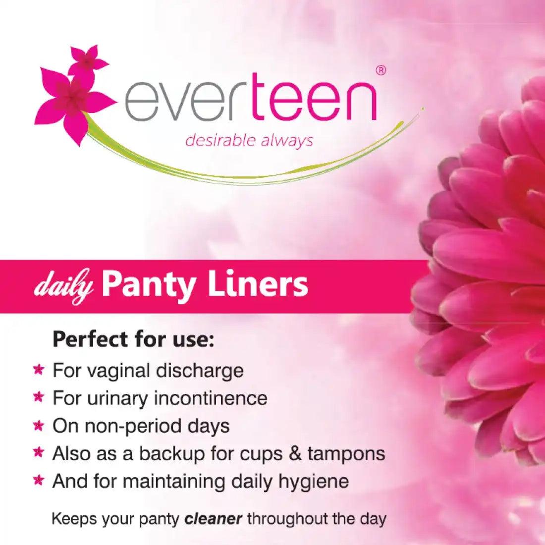 everteen Daily Panty Liners for Vaginal Discharge and Urinary Incontinence in Women - everteen-neud.com