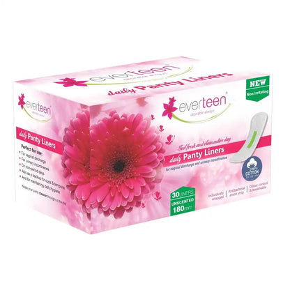 Buy 1 Pack of 30 everteen Daily Panty Liners for Vaginal Discharge and Urinary Incontinence in Women - everteen-neud.com