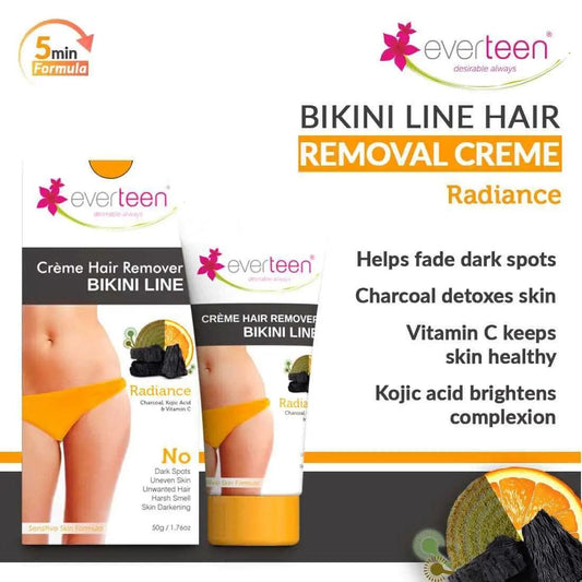 everteen Hair Remover Creme for Bikini Line & Underarms - Radiance (50 g)