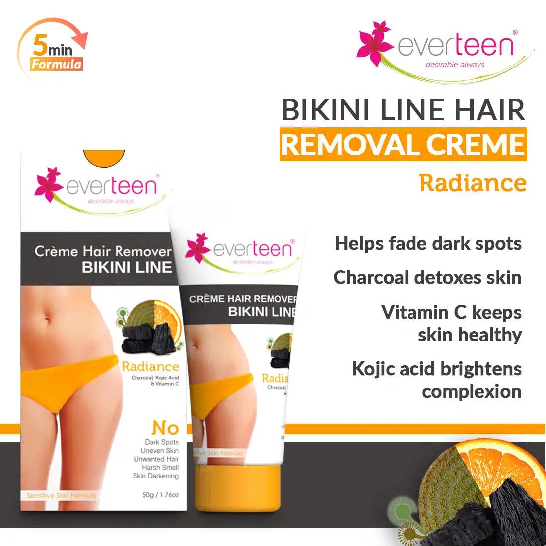 everteen Radiance Hair Remover Creme for Bikini Line and Underarms Helps Fade Dark Spots And Brighten Complexion - everteen-neud.com