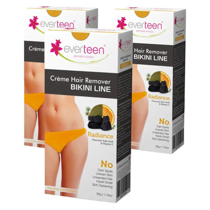 Buy 3 Packs everteen Radiance Hair Remover Creme for Bikini Line and Underarms (50 g) - everteen-neud.com