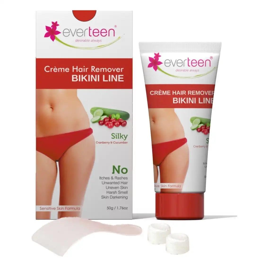 Buy 1 Pack everteen Silky Hair Remover Creme 50g for Bikini Line and Underarms - everteen-neud.com