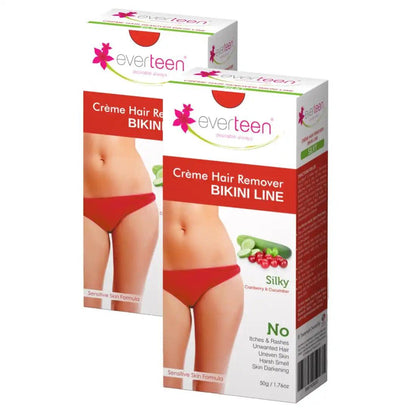 Buy 2 Packs everteen Silky Hair Remover Creme 50g for Bikini Line and Underarms - everteen-neud.com