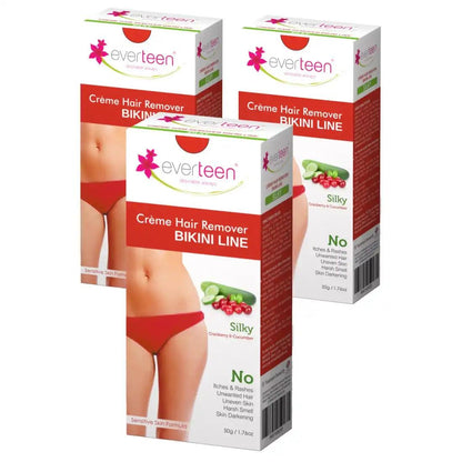 Buy 3 Packs everteen Silky Hair Remover Creme 50g for Bikini Line and Underarms - everteen-neud.com