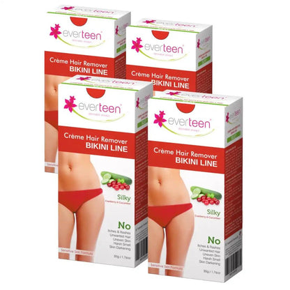 Buy 4 Packs everteen Silky Hair Remover Creme 50g for Bikini Line and Underarms - everteen-neud.com