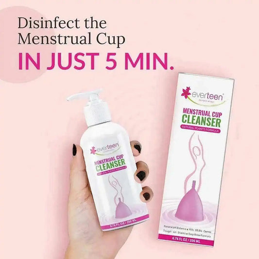 everteen Menstrual Cup Cleanser – Plant-Based Formula That Disinfects in 5 Minutes, 200ml