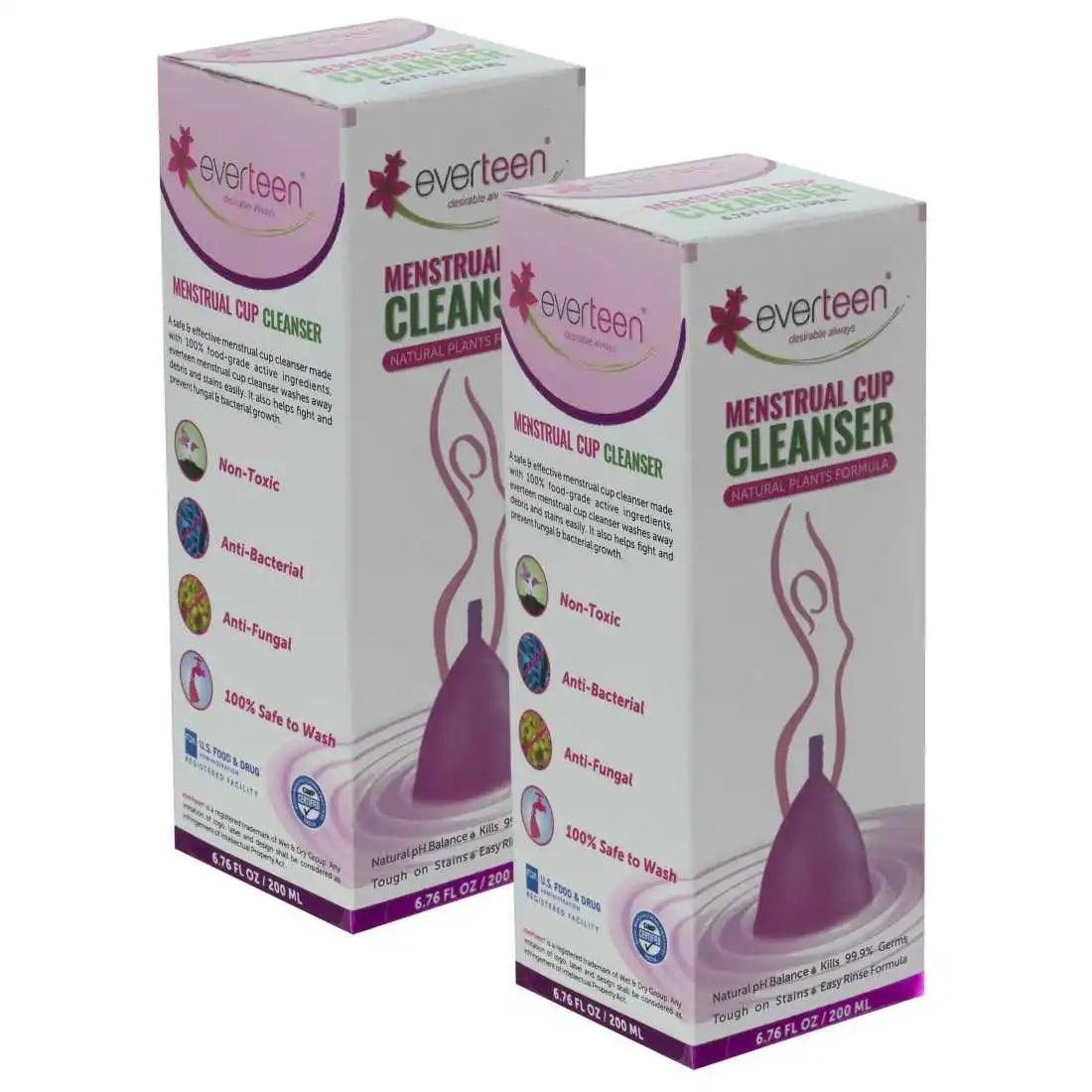 Buy 2 Packs everteen Menstrual Cup Cleanser With Plants Based Formula for Women Directly from Company - everteen-neud.com