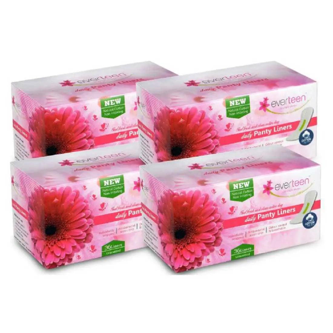 everteen Natural Cotton Daily Panty Liners for Women 8908003648330