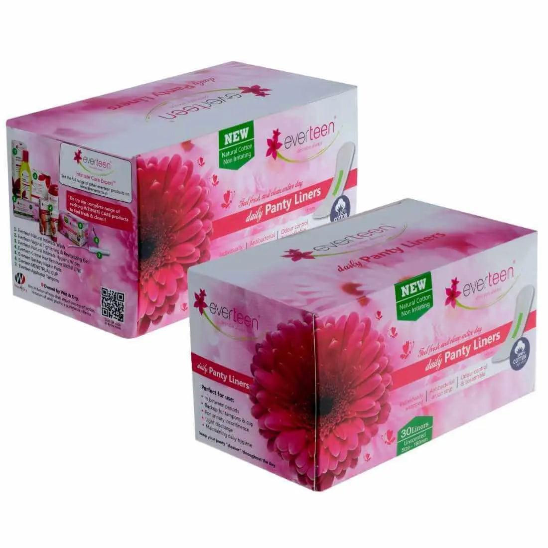 everteen Natural Cotton Daily Panty Liners for Women 8903540009736