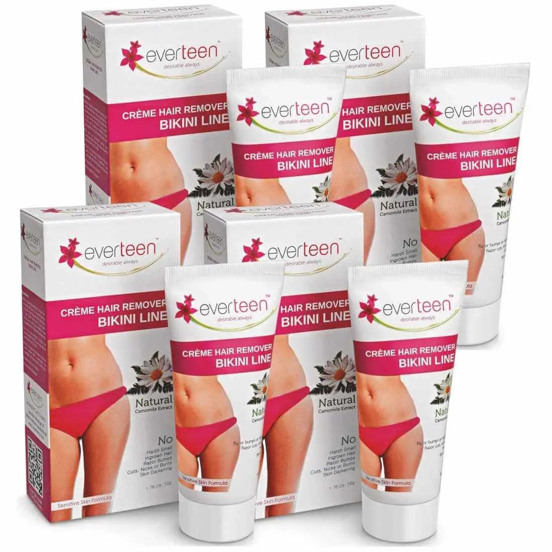 everteen Natural Hair Remover Creme for Bikini Line & Underarms in Women 8903540008739