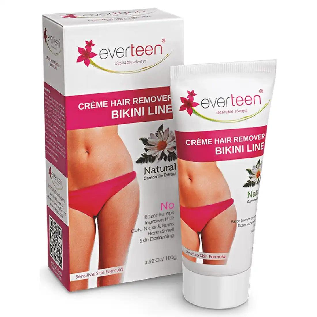 Buy 1 Pack everteen Natural Hair Remover Creme 100g for Bikini Line and Underarms in Women - everteen-neud.com