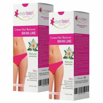 everteen Natural Hair Remover Creme for Bikini Line & Underarms in Women 9559682299598