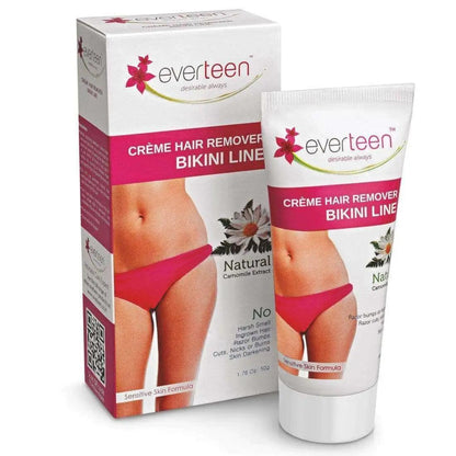 everteen Natural Hair Remover Creme for Bikini Line & Underarms in Women 8908003648019