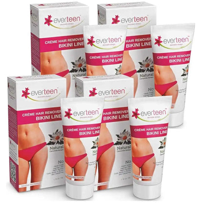 Buy 4 Packs everteen Natural Hair Remover Creme 50g for Bikini Line and Underarms in Women - everteen-neud.com