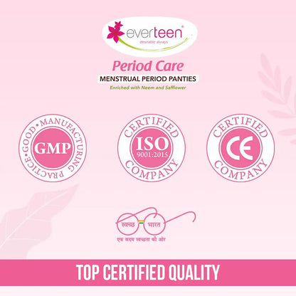 everteen Period Care Period Panties With 360° Protection, Cottony Soft, Enriched with Neem and Safflower Are A Top Certified Quality Product Manufactured At One of India's Most Sophisticated Units - everteen-neud.com