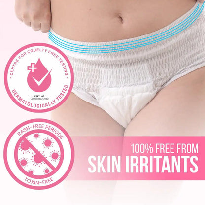 everteen Period Care Period Panties With 360° Protection, Cottony Soft, Enriched with Neem and Safflower Stay Are Dermatologically Tested and Free From Skin Irritants To Give You Rash-Free Periods- everteen-neud.com