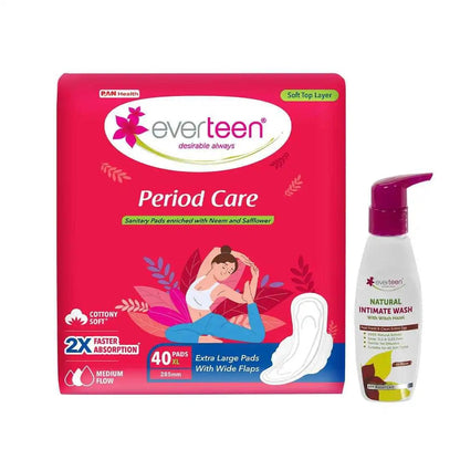 everteen Period Care XL Soft 40 Pads and Witch Hazel Intimate Wash 105ml 7419870431884