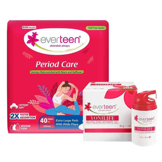 everteen Period Care XL Soft 40 Pads and Yonilife Intimate V Gel 30g
