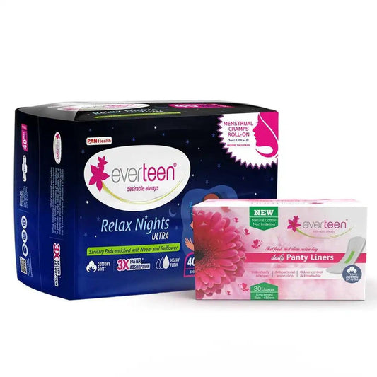 Buy everteen Relax Nights Ultra 40 Pads and Daily Panty Liners 30pcs 7419870671280 - everteen-neud.com