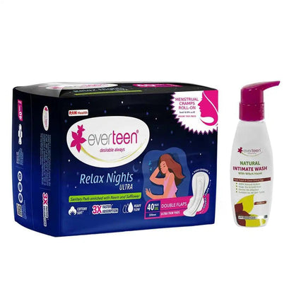 Buy everteen Relax Nights Ultra 40 Pads and Witch Hazel Intimate Wash 105ml 7419870729295 - everteen-neud.com