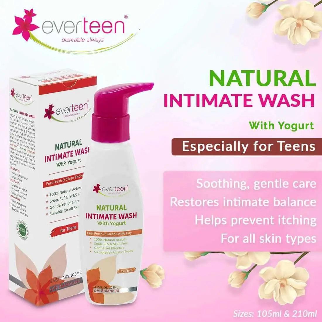 everteen Yogurt Intimate Wash for Teens - Natural Feminine Intimate Hygiene