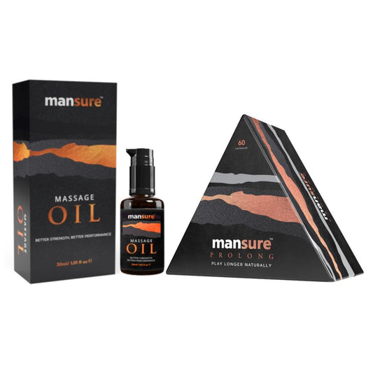 ManSure Combo - Massage Oil and PROLONG Capsules For Men - Official Brand Store: everteen | NEUD | Nature Sure | ManSure