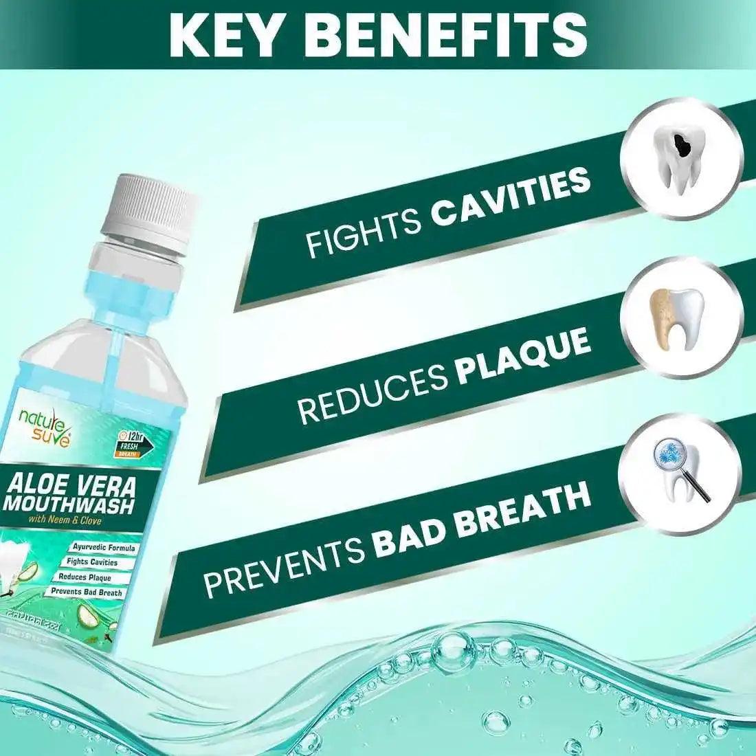 The Ayurvedic Formula of Nature Sure Aloe Vera Mouthwash Helps Fight Cavities, Reduce Plaque and Prevent Bad Breath - everteen-neud.com