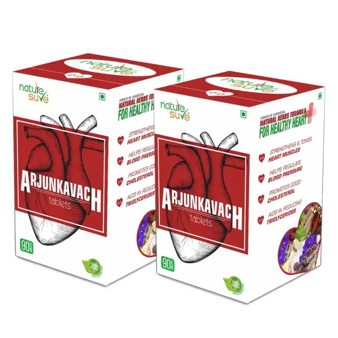 Buy 2 Packs of Nature Sure Arjun Kavach Tablets for Healthy Heart in Men and Women