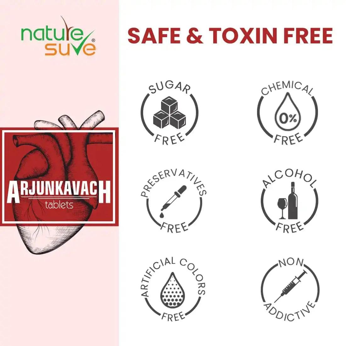 Nature Sure Arjun Kavach Tablets for Healthy Heart Are Safe and Toxin Free
