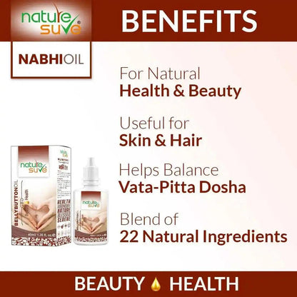 Nature Sure Belly Button Nabhi Oil for Health and Beauty Contains 22 Natural Ingredients - everteen-neud.com