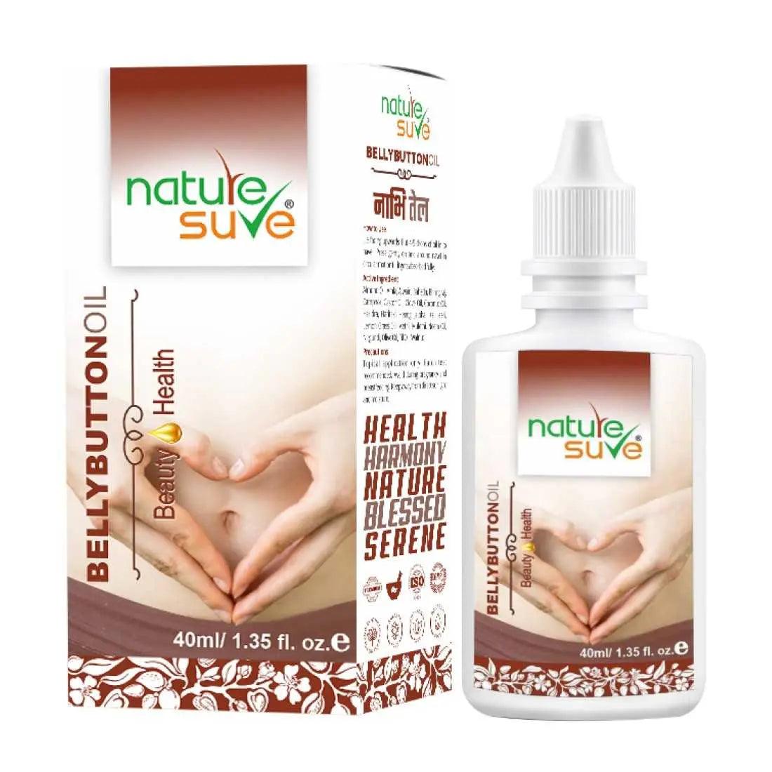 Nature Sure Belly Button Nabhi Oil for Health and Beauty in Men & Women - 40ml 8906116281116
