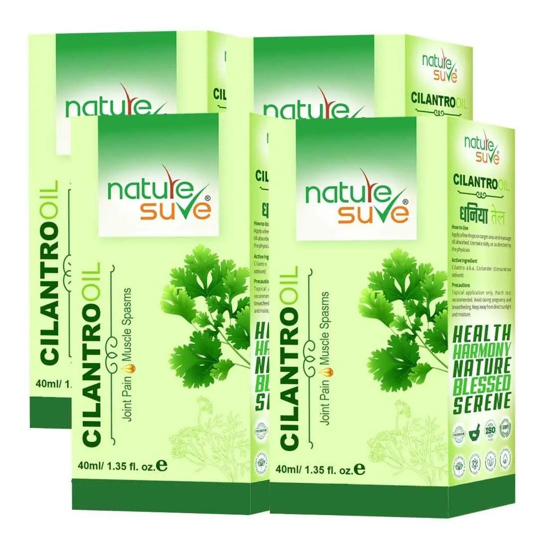 Nature Sure Cilantro Dhania Oil for Joint Pain and Muscle Spasms in Men & Women - 40ml 7419870522865