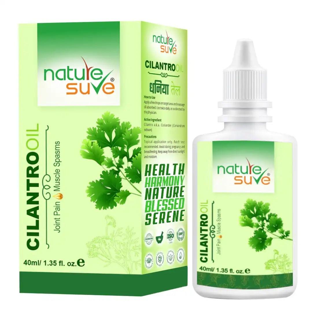 Buy 1 Pack Nature Sure Cilantro Dhania Oil for Joint Pain and Muscle Spasms Direct From Company - everteen-neud.com