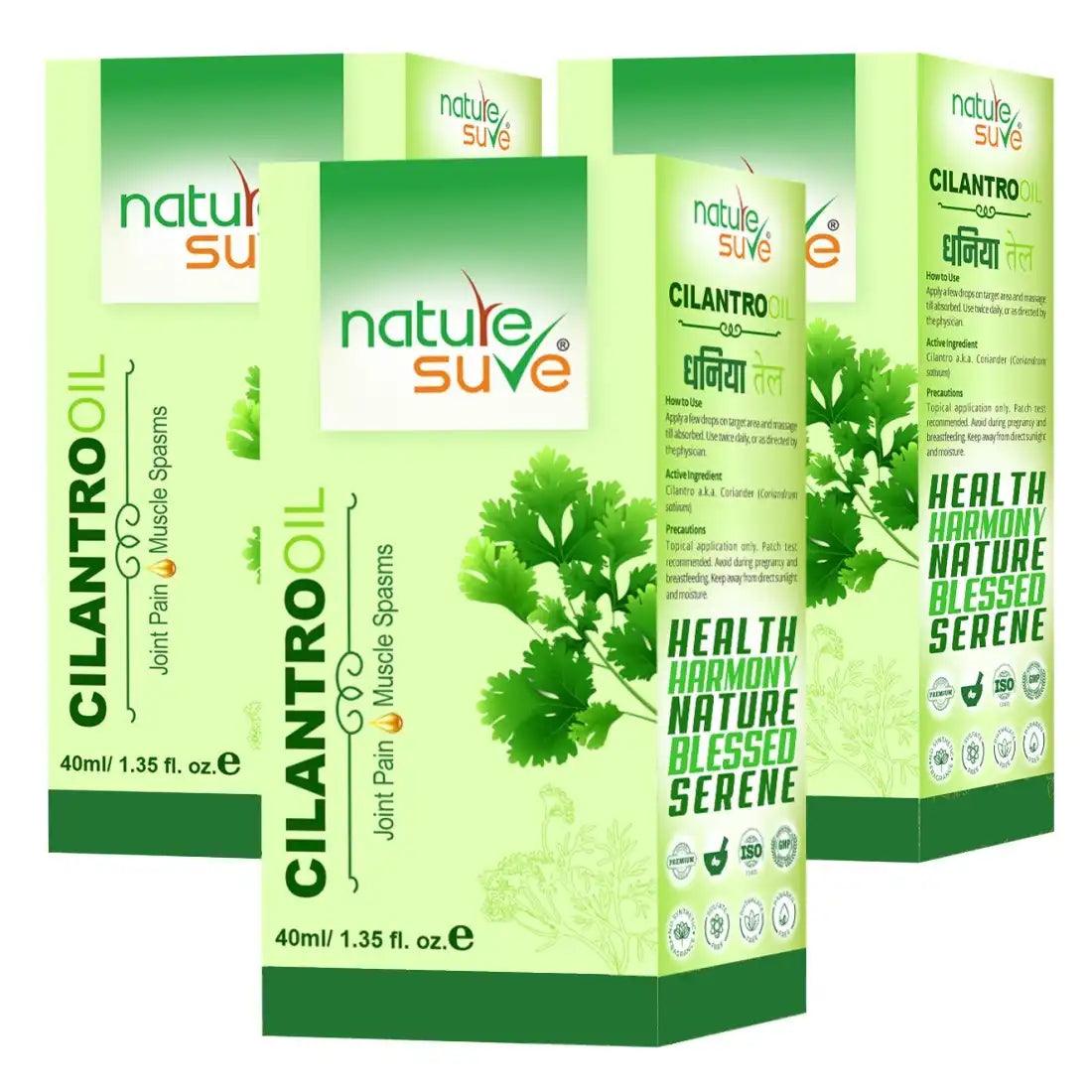 Buy 3 Packs Nature Sure Cilantro Dhania Oil for Joint Pain and Muscle Spasms Direct From Company - everteen-neud.com