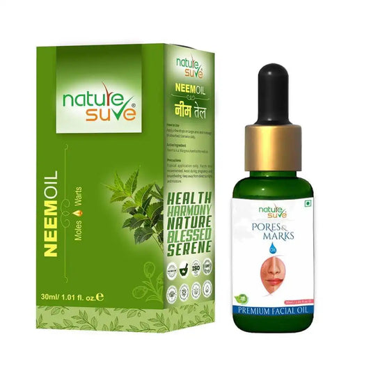 Nature Sure Combo - Neem Margosa Oil 30ml and Pores & Marks Oil 30ml - Official Brand Store