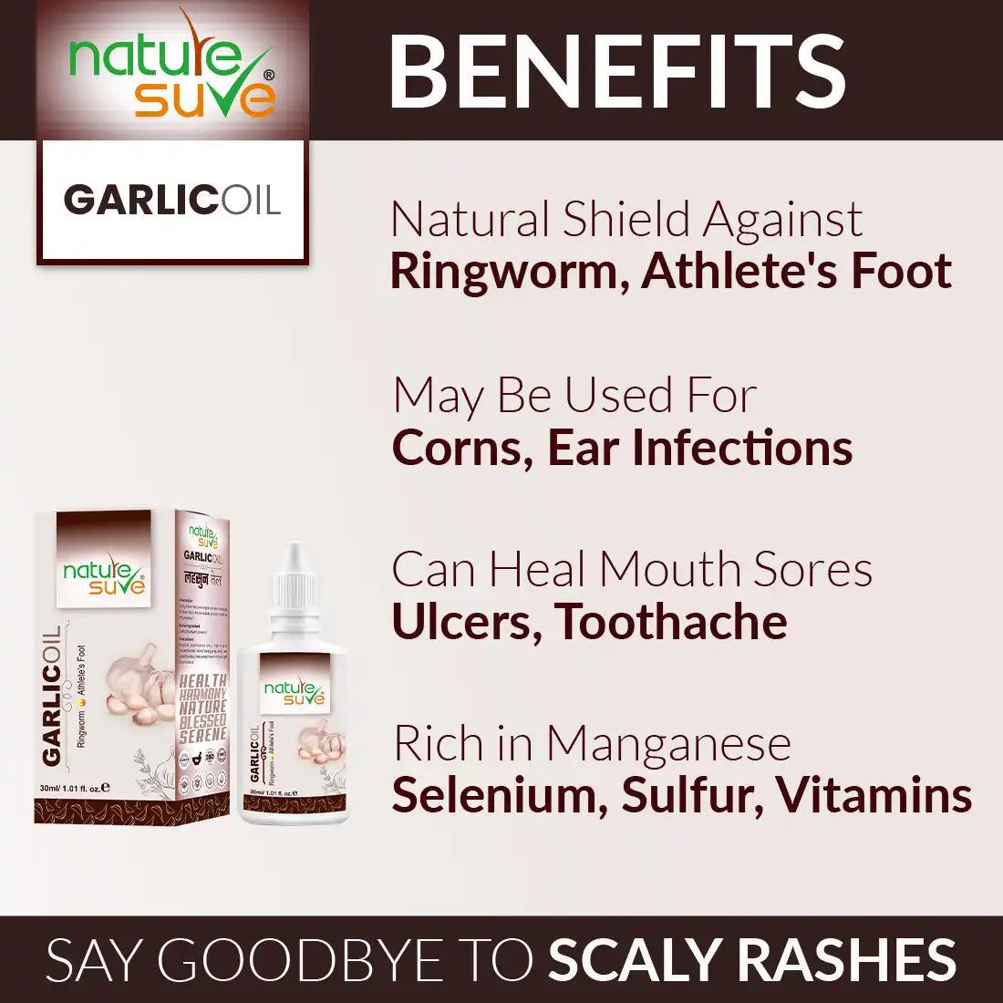 Nature Sure Garlic Oil is Beneficial for Ringworm, Athlete's Foot, Ear infections, Corns and Ulcers - everteen-neud.com