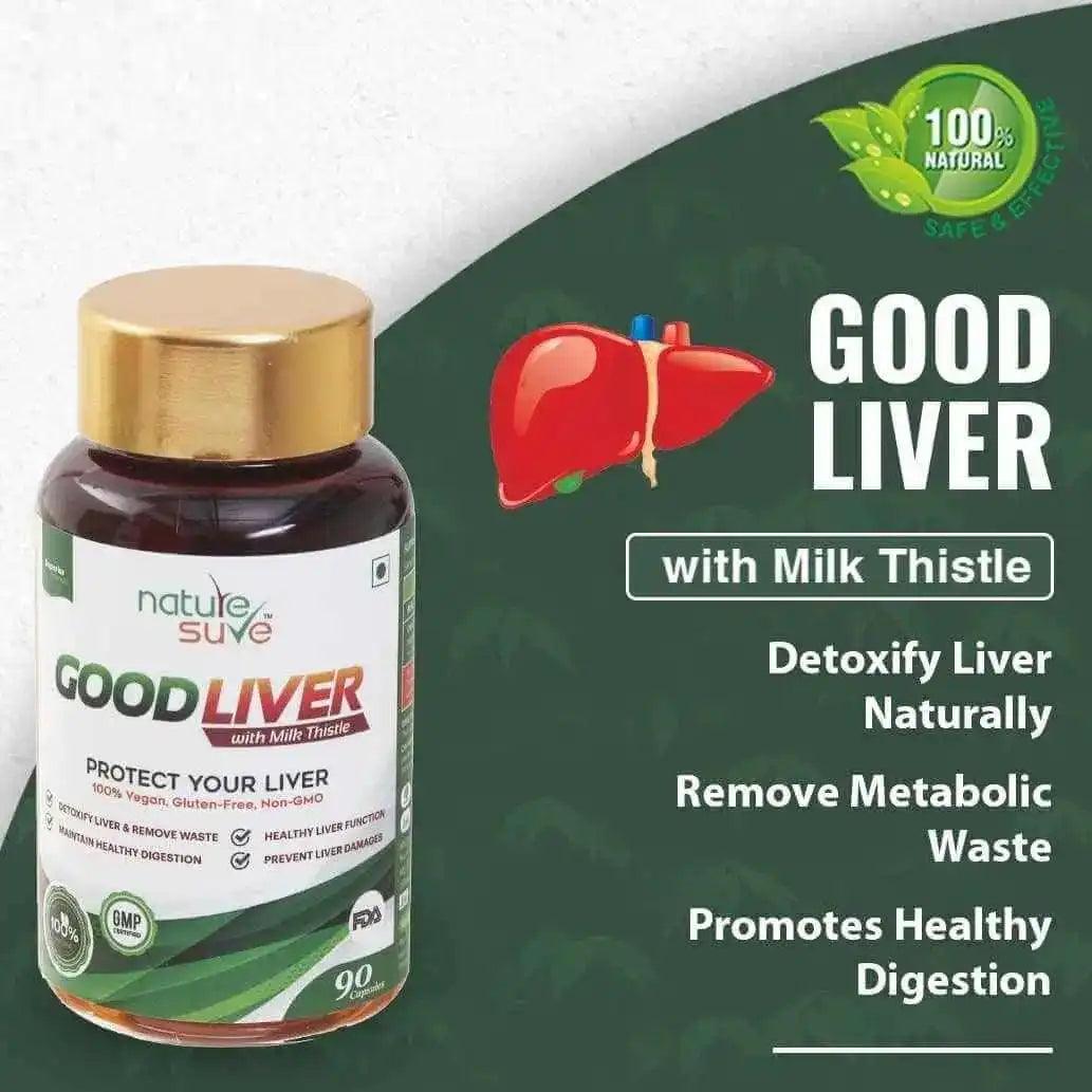 Nature Sure Good Liver Capsules with Milk Thistle Helps Detox and Remove Metabolic Wastes - everteen-neud.com