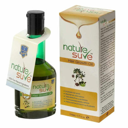 Nature Sure Hair Growth Oil For Natural Hair Darkening, Hair Fall, Hair Loss, Dandruff & Split-Ends (110ml)