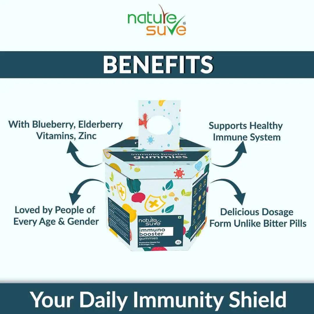 Nature Sure Immuno Booster Daily Gummies for Natural Immunity - 45 Pieces