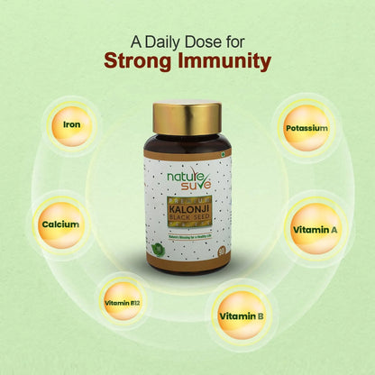 Nature Sure Kalonji Tablets - Rich in Vitamins and Minerals For Strong Immune Support