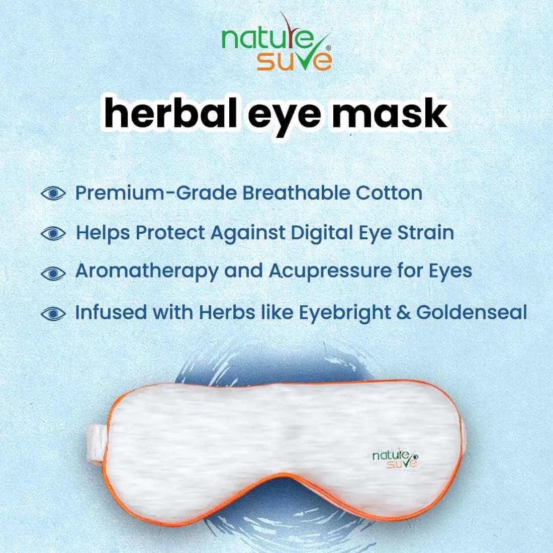 Nature Sure Large Herbal Eye Mask for Digital Eye Strain in Men & Women 8906116280775