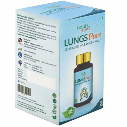 Nature Sure Lungs Pure for Protection Against Pollution, Smoke & Respiratory Health Problems - 60 Capsules