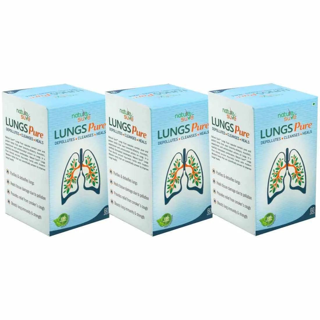Nature Sure Lungs Pure for Protection Against Pollution, Smoke & Respiratory Health Problems - 60 Capsules 8903540009477