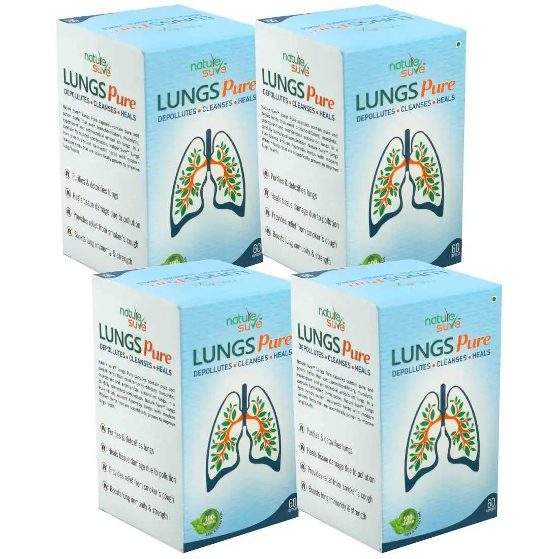 Buy 4 Packs Nature Sure Lungs Pure for Respiratory Wellness Directly From Company - everteen-neud.com