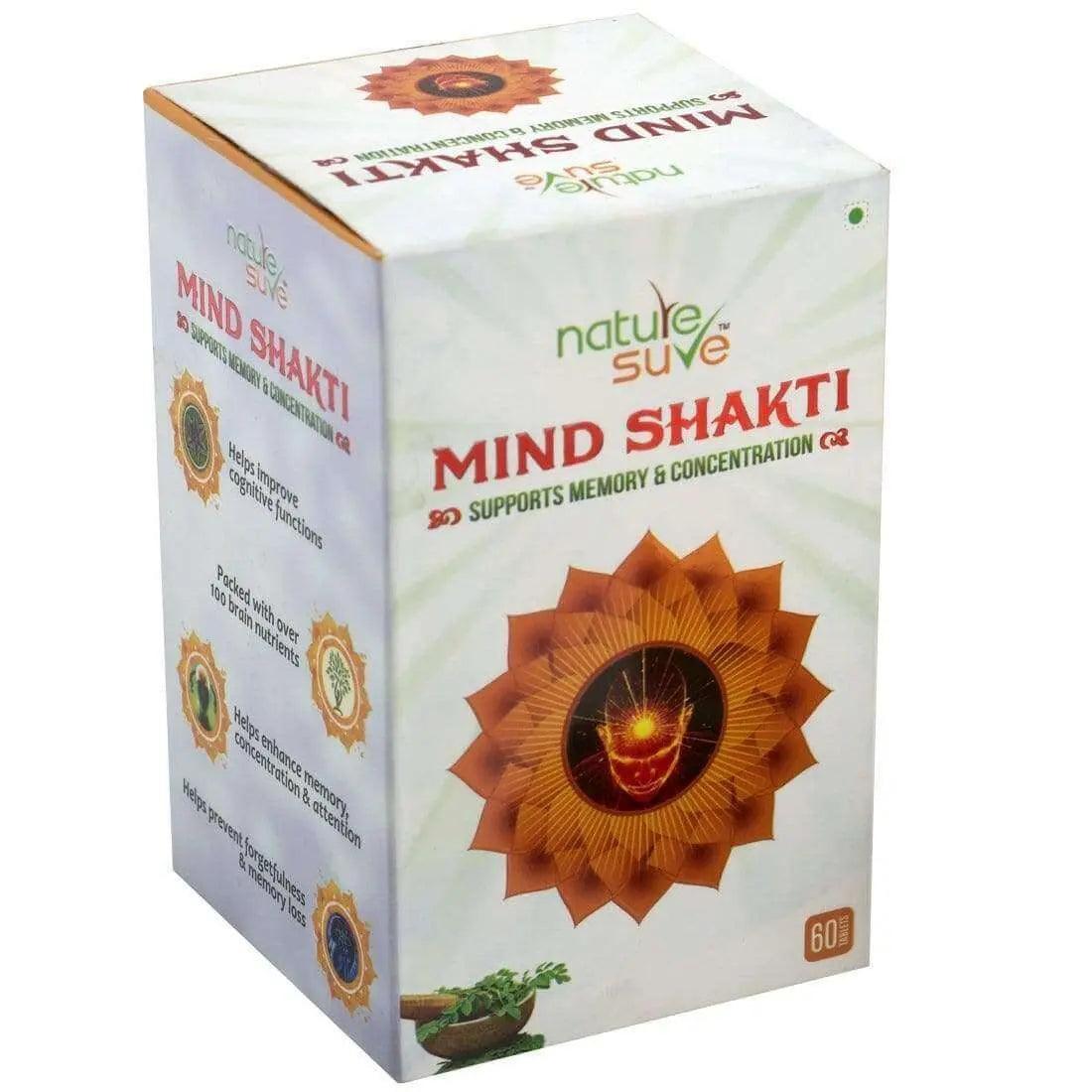 Nature Sure Mind Shakti Tablets for Memory and Concentration in Men & Women - 60 Tablets 8903540009118